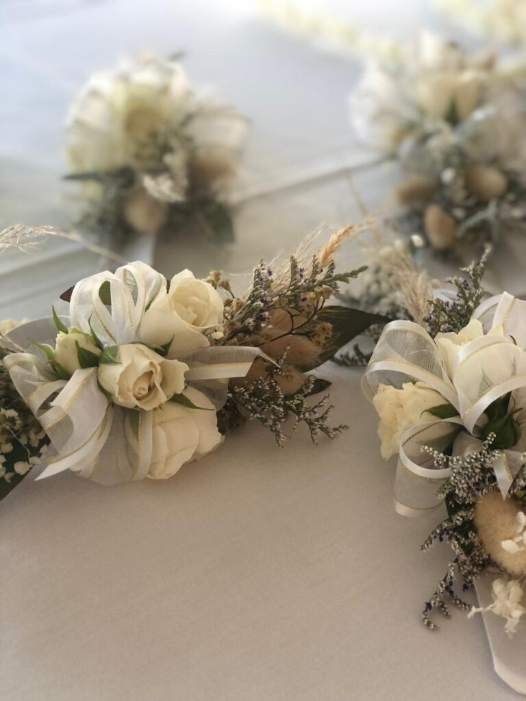 Floral aisle décor for outdoor wedding ceremony