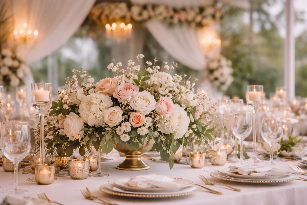 Wedding flower list for ceremony and reception in Florida